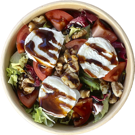 Ensalada de queso de cabra